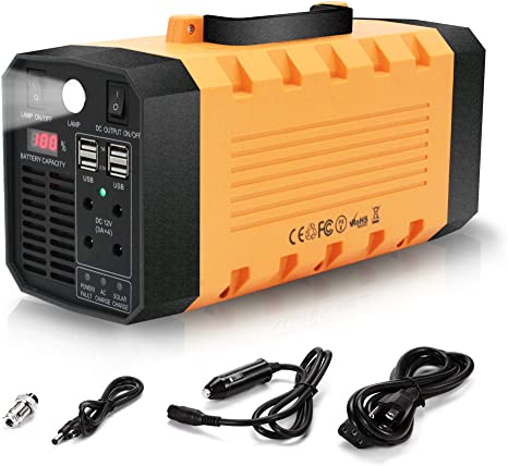 LVYUAN Portable Solar Generator 500W 288WH UPS Power Station Emergency Battery Backup Power Supply Charged by Solar/AC Outlet/Car for CPAP Laptop Home Camping