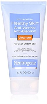 Neutrogena Healthy Skin Anti-Wrinkle Anti-Blemish Cleanser, 5.1 Ounce (Pack of 2)