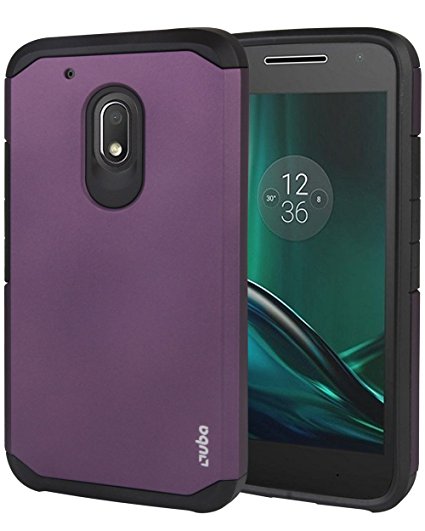 Moto G4 Play Case, OUBA [Armor Series] [Anti-Drop] Hybrid Defender Dual Layer Shockproof Rugged Premium Protective Case Cover for Motorola Moto G4 Play - Purple