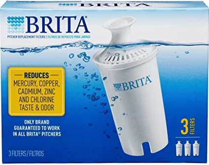 Replacement Water Purification Filter for Pitchers, Brita Advanced, 3 Count