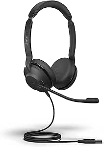 Jabra Evolve2 30 SE Wired Stereo Noise-Cancelling Headset - Features 2-Mic Call Technology and USB-A Cable - Works with all Leading Unified Communications Platforms such as Zoom & Google Meet - Black