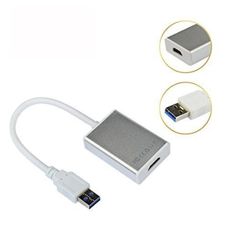 ProCIV® USB 3.0 to HDMI External Video Card-HDMI Display Extender Multi Monitor Adapter(With Driver CD), Silver