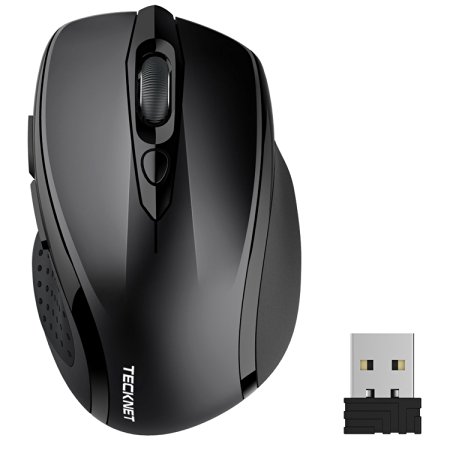 TeckNet Pro 2.4G Wireless Mouse,Nano Receiver,6 Buttons,24 Month Battery Life,2400 DPI 3 Adjustment Levels