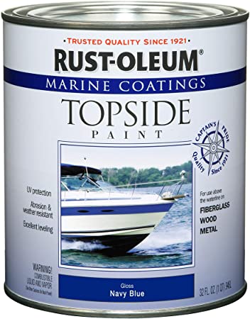 Rust-Oleum, Navy Blue, 207002 Marine Topside Paint, 1-Quart