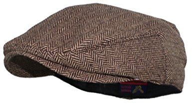 Ted and Jack - Street Easy Herringbone Driving Cap With Quilted Lining