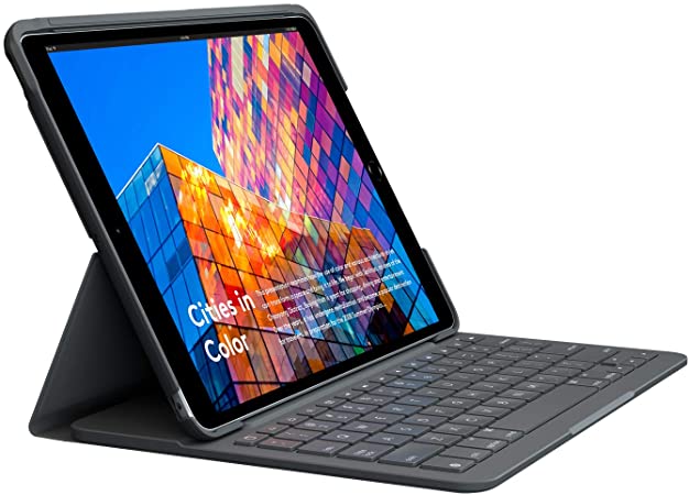 Logitech iPad Air (3rd generation) Keyboard Case, Slim Folio with Integrated Wireless Keyboard (Graphite)