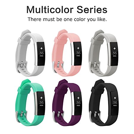 Vancle Fitbit Alta Bands with Secure Silicone Fastener,Replacement Bands for Fitbit Alta/ Fitbit Alta band/ Fitbit Alta Bands (Buckle Design,No Tracker)