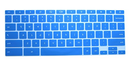 CaseBuy Ultra Thin Silicone Keyboard Protector Cover for ASUS C300 C300MA C300SA C301SA-DS02 C301SA-DB04 ChromeBook 13.3 Inch US Layout (Blue)