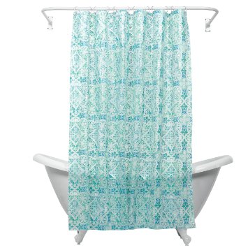 Zenna Home, India Ink Morocco Peva Shower Curtain Liner, Teal