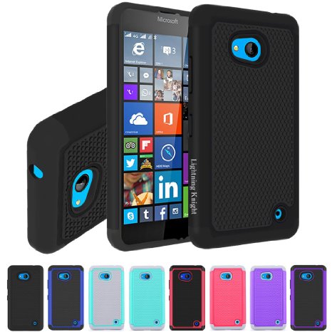 Lumia 640 Case LK Lumia 640 Case Drop Protection Hybrid Dual Layer Armor Defender Protective Case Cover for Microsoft Lumia 640 Black