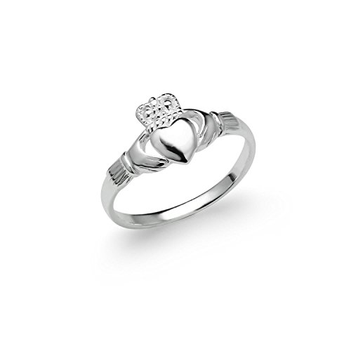 River Island Jewelry - Sterling Silver Irish Celtic Friendship Claddagh Ring for Men Women in sizes 5 6 7 8 9 10 11 12 13