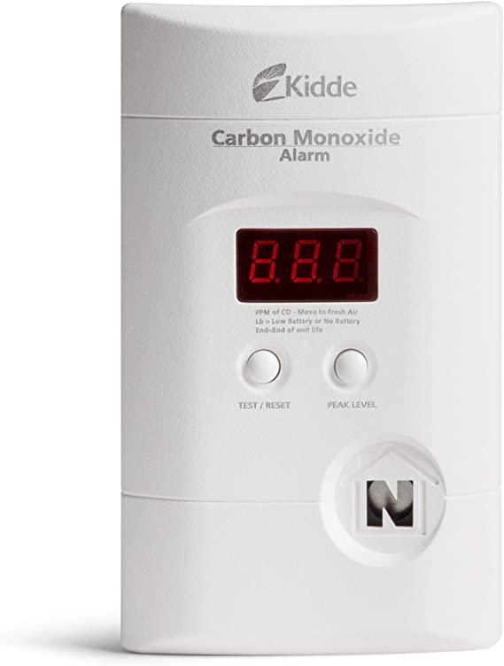 Nighthawk Plug-in AC/DC Carbon Monoxide Alarm Detector with Digital Display KN-Copp-3