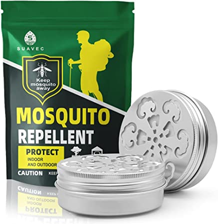 SUAVEC Mosquito Repellent for Patio, Mosquito Repellent Outdoor, Indoor Mosquito Repellant, Mosquito Repellents for Yard, Mosquito Control for Room, Mosquito Deterrent for Backyard, Travel -2 Pack