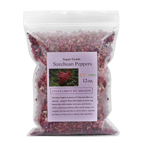 CC-Store Szechuan Red Peppercorns-Strong Smell Stimulate Taste Red Sichuan Peppers (12 oz)