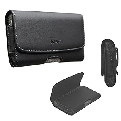 [TMAN] TM XL Size Leather holster carry pouch case for LG Nexus 5X (fits the phone with Otter Box / Dual Layer Hybrid Case)