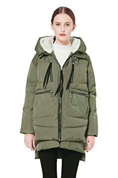 Orolay Women's Thickened Down Jacket Green Xs