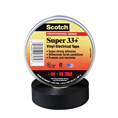 3M  Scotch© Super 33  Vinyl Electrical Tape black 19 mm x 20 m