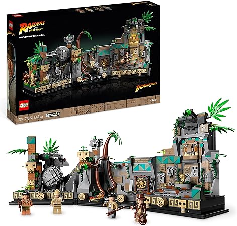 LEGO 77015 Indiana Jones Temple of the Golden Idol Model Kit for Adults to Build, Raiders of the Lost Ark Movie Set with Interactive Functions and Minifigures