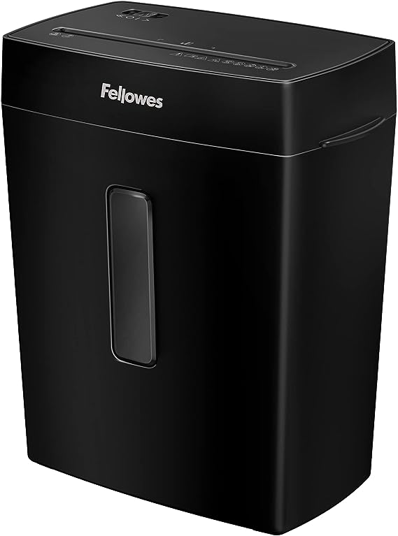 Fellowes FS-8C - Trituradora de Papel, Corte en partículas, Destruye hasta 8 Hojas, Destructora de Papel Uso Personal, Papelera de 15 litros, Nivel de Seguridad P4, Exclusiva de Amazon