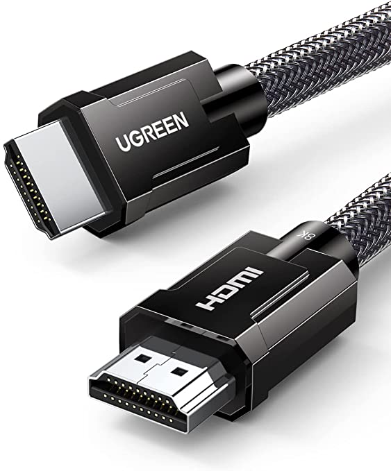 UGREEN HDMI 2.1 Kabel 8K@60Hz 4K@120Hz 48Gbps Dynamische HDR10 Dolby Vision eARC HDCP2.3 Gaming VRR HDMI 8K Kabel kompatibel mit TV, Monitor, PS5/PS4 Pro, Soundbar MacBook Pro2021 usw.(2m)