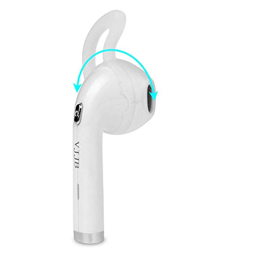 VJJB Wireless Earbud,Mini Bluetooth Headphone,True Wirless Bluetooth Headset with 180°Rotation,Earphone with Mic for iphone 7 6 6S 8 X,Samsung(Single Earphone)