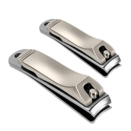 Nail Clippers Set, IVON Fingernail and Toenail Cutter, 2pcs Nail Clippers for Men and Women (2pcs)