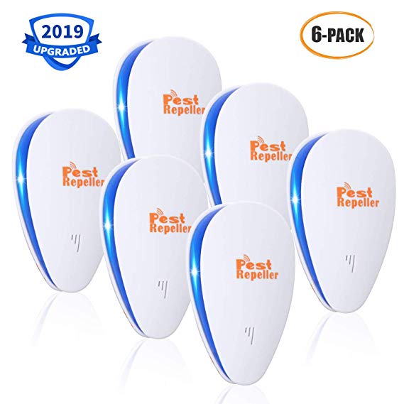 SopranoLabs 2019 New Version Ultrasonic Pest Repeller, Pest Control Electrical Mosquito Repellent, Non-Toxic Pest Repellent Plug in Indoor Outdoor Pest Control Bug Spider Ant Mice Roach Other Insect