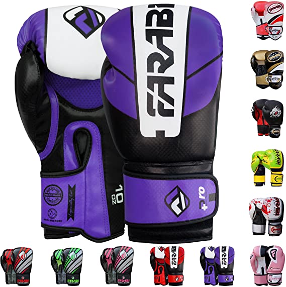 Farabi Boxing Gloves 10oz 12oz 14oz 16oz Boxing Gloves for Training Punching Sparring Punching Bag Boxing Bag Gloves Punch Bag Mitts Muay Thai Kickboxing MMA Martial Arts Workout Gloves Boxing gloves Men Boxing Training Gloves