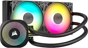 CORSAIR Nautilus 240 RS ARGB Liquid CPU Cooler – 240mm AIO – Low-Noise – Direct Motherboard Connection – Daisy-Chain – Intel LGA 1851/1700, AMD AM5/AM4 – 2X RS120 ARGB Fans Included – Black