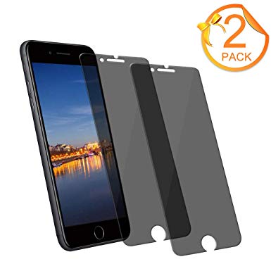 [2-Pack] Loopilops iPhone 8 Plus Tempered Glass Privacy Screen Protector [No Bubbles][9H Hardness] Compatible with Apple iPhone 8 Plus and iPhone 7 Plus and iPhone 6 Plus Privacy