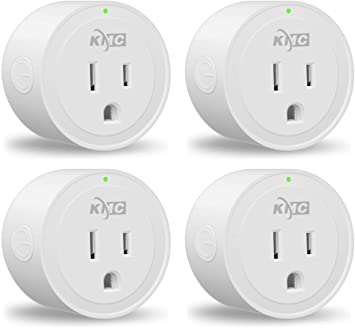 Smart Plug, KMC WIFI MiNi Outle Works with Alexa, Google Home & IFTTT, Smart Life, No Hub Required, Remote Control Your Home Appliances from Anywhere, ETL Certified,Only Supports 2.4GHz Network(4 Pack