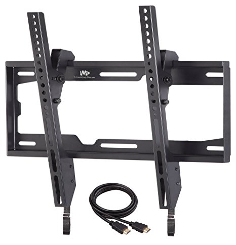 Mounting Dream® MD2268-MK Tilt TV Wall Mount Bracket for most of 26-55 Inches TVs with VESA from 75X75 to 400x400mm, Loading Capacity 100 lbs, 0-10 Degree Forward Tilt, Including 6 ft HDMI Cable and Magnetic Bubble Level