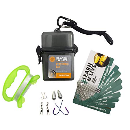 UST Learn & Live Outdoor Educational Kits with Waterproof Cards, Tools and Watertight Case for Hiking, Camping, Backpacking, Hunting and Outdoor Survival