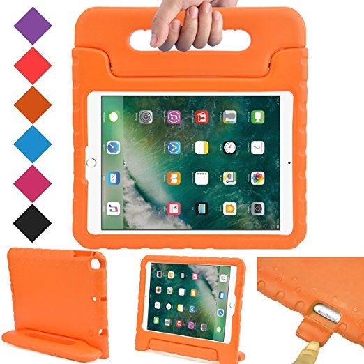 BMOUO New iPad 9.7 Inch (2017) Case - ShockProof Case Light Weight Kids Case Cover Handle Stand Case for Apple iPad 9.7 Inch 2017 New Model - Orange