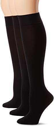 HUE Women's Soft Opaque Knee High Socks (Pack of 3)