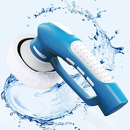 Car Polishing and Waxing Buffer, EVERTOP Waterproof Electronic Mini Cordless Handheld Auto Car Cleaning Brush Kit