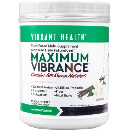 Vibrant Health - Maximum Vibrance - All in One Multi-Supplement Advanced Daily Futurefood, 15 servings (FFP)(22.1 Oz/626.4 grams)