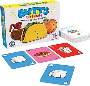 Gamewright - Butts On Things - The Cheek to Cheek Card Game - for Kids Ages 8 and Up - Perfect for Family Game Night!