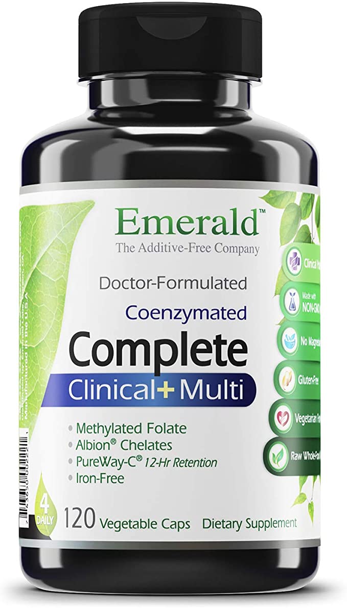 Emerald Labs Complete Clinical Multi - Multivitamin Clinical Potency Formula with Vitamins, Minerals, Herbs - 120 Vegetable Capsules