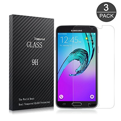 Samsung Galaxy S5 Screen Protector,XUZOU Tempered Glass 3D Touch Compatible,9H Hardness,Bubble Free (3Pack)