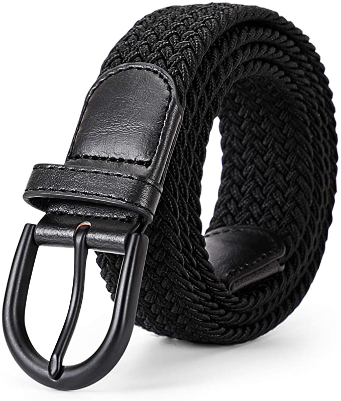 Braided Canvas Stretch Belt Elastic Casual Belt for Men/Women/Junior 1.3 Inch Wide by JasGood Christmas Gift