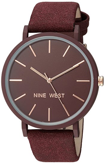 Nine West Round Rubber Strap Watch