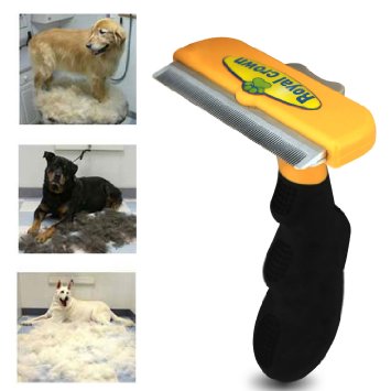 Dog & Cat Brush For Shedding, Best Long & Short Hair Pet Grooming Tool, Reduces Dogs and Cats Shedding Hair By More Than 90%, The Chirpy Pets Deshedding Tool