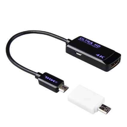 Demupai Ultra HDTV MHL30 Micro USB to HDMI Female Adapter for Samsung Galaxy Note 4  Xperia Z2Z3