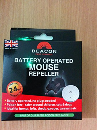 Battery Operated Mouse & Rat Repeller (Rentokil Beacon) - Made In UK