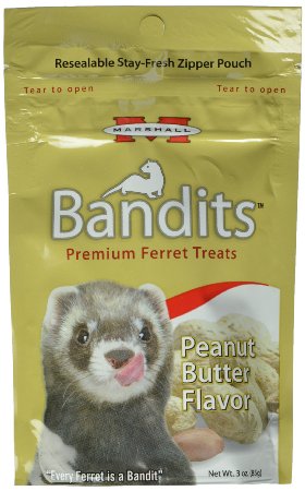 Marshall FD-386 Bandits Ferret Treats Peanut Butter 3 Oz