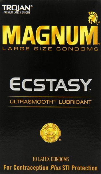 Trojan Magnum Ecstasy Ultrasmooth Lubricant10-count