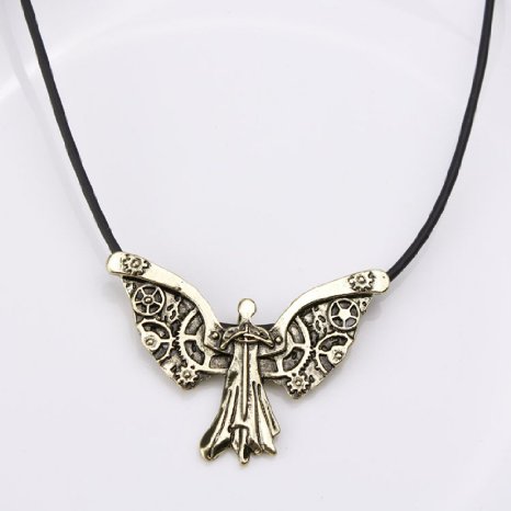 Mortal Instruments Infernal Devices Tessa's Clockwork Angel Pendant Necklace