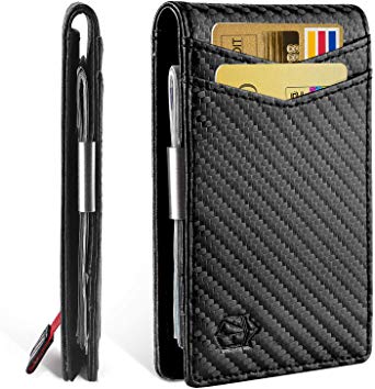 Money Clip Slim Wallet-Minimalist Bifold Front Pocket Wallet for Men,Card Holder Effective RFID Blocking