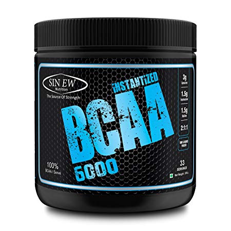 Sinew Nutrition Instantized BCAA 2:1:1, 200gm/0.44lb (Unflavoured)